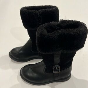 carter's Baby Girl's size 7 black faux fur Tampico Fashion Boot